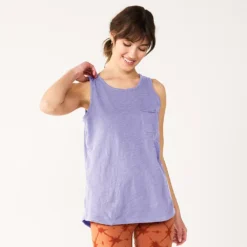 Petite Sonoma Goods For Life® High-Neck Pocket Tank -Outlet Clothiza Store 5508897 Leland Purple