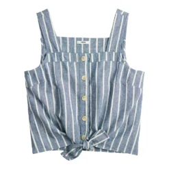 Women's Sonoma Goods For Life® Tie-Hem Squareneck Tank -Outlet Clothiza Store 5510685 ALT5