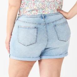 Plus Size Sonoma Goods For Life® Premium Mom Shorts -Outlet Clothiza Store 5513061 ALT