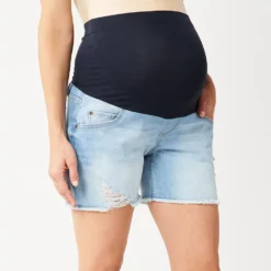 Maternity Sonoma Goods For Life® Over-The-Belly Panel Jean Shorts -Outlet Clothiza Store 5514842 ALT2