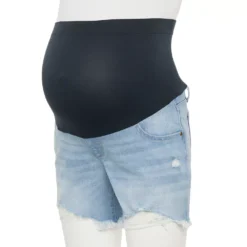 Maternity Sonoma Goods For Life® Over-The-Belly Panel Jean Shorts -Outlet Clothiza Store 5514842 Light Wash