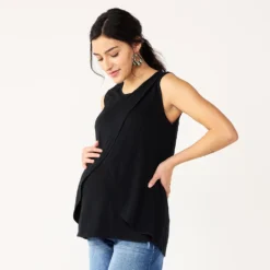 Maternity Sonoma Goods For Life® Sleeveless Tulip-Front Nursing Top -Outlet Clothiza Store 5516168 Black