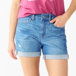 Women's Sonoma Goods For Life® High-Rise Curvy 5" Denim Shorts -Outlet Clothiza Store 5522148 Bohemian