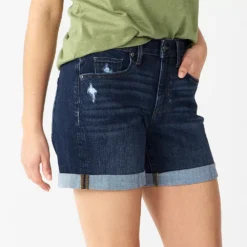 Women's Sonoma Goods For Life® High-Rise Curvy 5" Denim Shorts