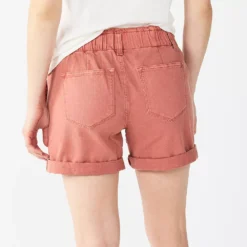 Women's Sonoma Goods For Life® Paperbag waist Denim Shorts -Outlet Clothiza Store 5523356 ALT
