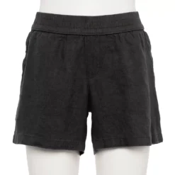 Women's Sonoma Goods For Life® 5" Pull-On Easy Shorts -Outlet Clothiza Store 5526329 Pitch Black