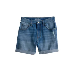 Women's Sonoma Goods For Life® Relaxed Rolled-Cuff Denim Shorts -Outlet Clothiza Store 5529294 ALT5