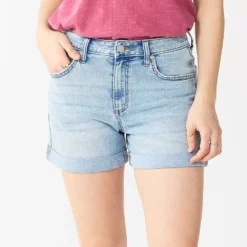 Women's Sonoma Goods For Life® Relaxed Rolled-Cuff Denim Shorts -Outlet Clothiza Store 5529294 Tannery