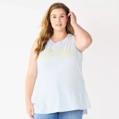 Plus Size Sonoma Goods For Life® Graphic Muscle Tank -Outlet Clothiza Store 5529302 Choose Happiness