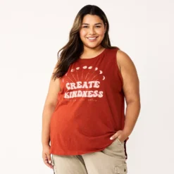 Plus Size Sonoma Goods For Life® Graphic Muscle Tank -Outlet Clothiza Store 5529302 Create Kindness