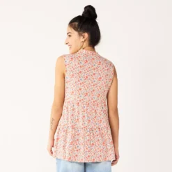 Maternity Sonoma Goods For Life® Tiered Ruffle Neck Top -Outlet Clothiza Store 5530140 ALT