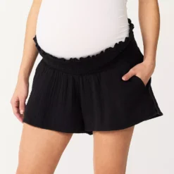 Maternity Sonoma Goods For Life® Smocked Shorts -Outlet Clothiza Store 5532352 Pitch Black