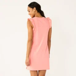 Women's Sonoma Goods For Life® Ruffle Sleeveless Knit Dress -Outlet Clothiza Store 5535468 ALT