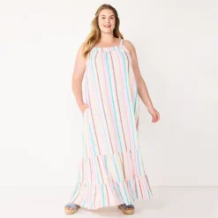 Women's Sonoma Goods For Life® Tiered Maxi Dress 6 Women's Sonoma Goods For Life® Tiered Maxi Dress -Outlet Clothiza Store 5539034 Multi Color Stripe