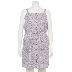 Plus Size Sonoma Goods For Life® Linen-Blend Tank Dress