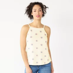 Women's Sonoma Goods For Life® Squareneck Camisole -Outlet Clothiza Store 5546411 Cream Sunflower