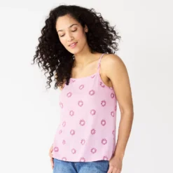 Women's Sonoma Goods For Life® Squareneck Camisole -Outlet Clothiza Store 5546411 Purple Floral
