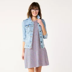 Women's Sonoma Goods For Life® Sleeveless Swing Dress -Outlet Clothiza Store 5546448 Americana Stripe