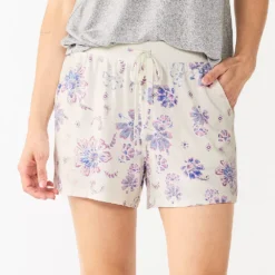 Women's Sonoma Goods For Life® Essential Pajama Shorts -Outlet Clothiza Store 5553528 White Floral