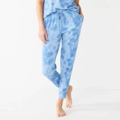 Women's Sonoma Goods For Life® Essential Banded Bottom Pajama Pants -Outlet Clothiza Store 5553611 Blue Dye