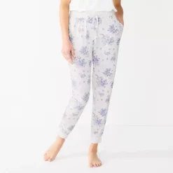 Women's Sonoma Goods For Life® Essential Banded Bottom Pajama Pants -Outlet Clothiza Store 5553611 White Floral
