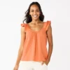Women's Sonoma Goods For Life® Relaxed Ruffled Tank