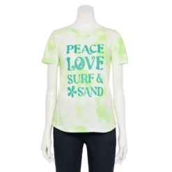 Women's Sonoma Goods For Life® Summer Graphic Tees -Outlet Clothiza Store 5558324 Tie Dye Peace Love