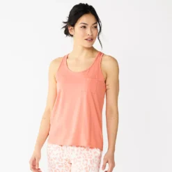 Women's Sonoma Goods For Life® Essential Pajama Tank Top -Outlet Clothiza Store 5558709 Natural Coral