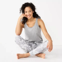 Women's Sonoma Goods For Life® Essential Banded Bottom Pajama Pants -Outlet Clothiza Store 5558711 ALT4