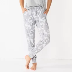 Women's Sonoma Goods For Life® Essential Banded Bottom Pajama Pants -Outlet Clothiza Store 5558711 Gray Moon