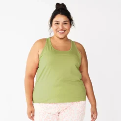 Plus Size Sonoma Goods For Life® Essential Pajama Tank Top -Outlet Clothiza Store 5558714 Walace Green