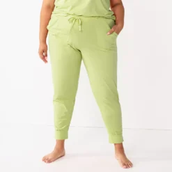 Plus Size Sonoma Goods For Life® Essential Banded Bottom Pajama Pants -Outlet Clothiza Store 5558717 Walace Green