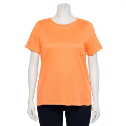 Petite Plus Size Sonoma Goods For Life® Crewneck Tee -Outlet Clothiza Store 5572597 Apricot Harvest