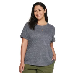 Petite Plus Size Sonoma Goods For Life® Crewneck Tee -Outlet Clothiza Store 5572597 Dark Gray Texture