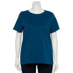 Petite Plus Size Sonoma Goods For Life® Crewneck Tee -Outlet Clothiza Store 5572597 Dark Teal