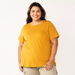 Petite Plus Size Sonoma Goods For Life® Crewneck Tee -Outlet Clothiza Store 5572597 Gold