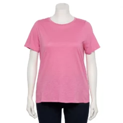 Petite Plus Size Sonoma Goods For Life® Crewneck Tee -Outlet Clothiza Store 5572597 Mauve Peony