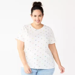 Petite Plus Size Sonoma Goods For Life® Crewneck Tee -Outlet Clothiza Store 5572597 Multi Color Sun