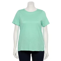 Petite Plus Size Sonoma Goods For Life® Crewneck Tee -Outlet Clothiza Store 5572597 Shy Green