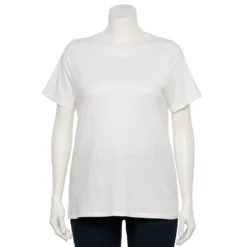 Petite Plus Size Sonoma Goods For Life® Crewneck Tee -Outlet Clothiza Store 5572597 White