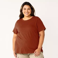 Petite Plus Size Sonoma Goods For Life® Crewneck Tee -Outlet Clothiza Store 5572597 Wine