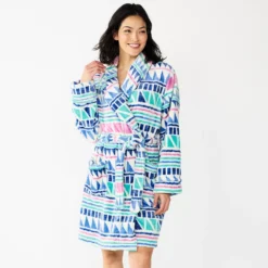 Women's Sonoma Goods For Life® Short Plush Robe -Outlet Clothiza Store 5574694 Multi Geo