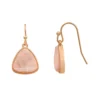 Sonoma Goods For Life® Gold Tone Rose Quartz Triangle Earrings