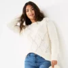 Women's Sonoma Goods For Life® Diamond Stitch Pullover Sweater