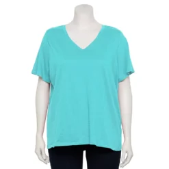 Petite Plus Size Sonoma Goods For Life® Everyday V-Neck Tee -Outlet Clothiza Store 5581510 Boca Breeze