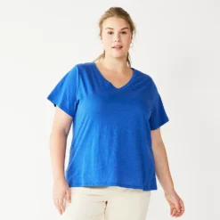 Petite Plus Size Sonoma Goods For Life® Everyday V-Neck Tee -Outlet Clothiza Store 5581510 Hyacinth Falls