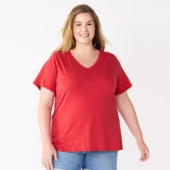 Petite Plus Size Sonoma Goods For Life® Everyday V-Neck Tee -Outlet Clothiza Store 5581510 Rose Delivery