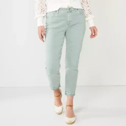 Women's Sonoma Goods For Life® High-Waisted Boyfriend Jeans -Outlet Clothiza Store 5582926 Sage