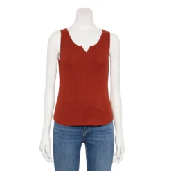 Petite Sonoma Goods For Life® Notchneck Tank -Outlet Clothiza Store 5584060 Chili Rust