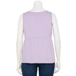 Plus Size Sonoma Goods For Life Button Front Utility Tank -Outlet Clothiza Store 5584138 ALT